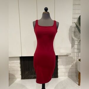 Elegant Red Tank Dress
